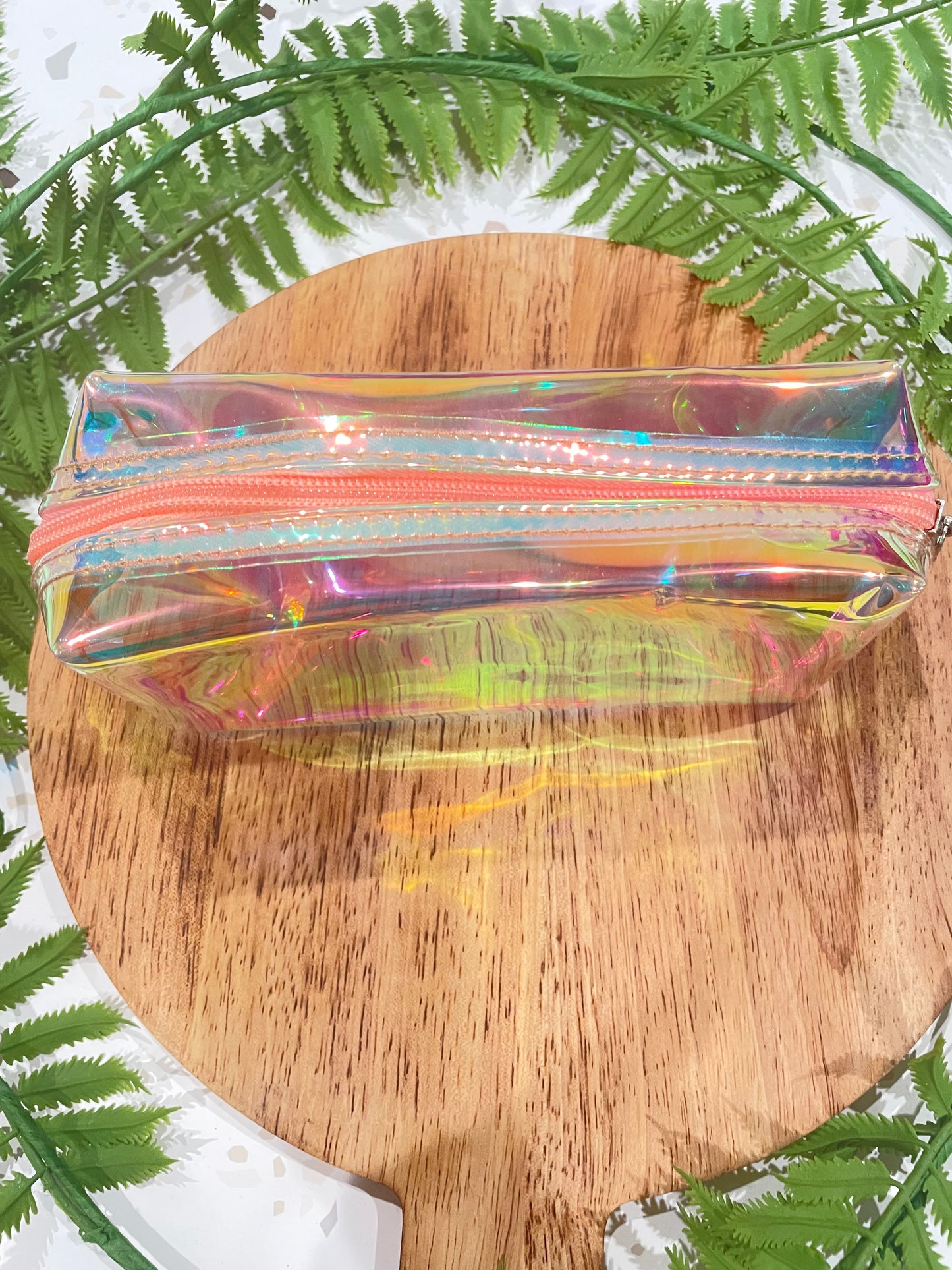 New Arrival- Holographic Pencil Zip Pouch - Mini Makeup pouch