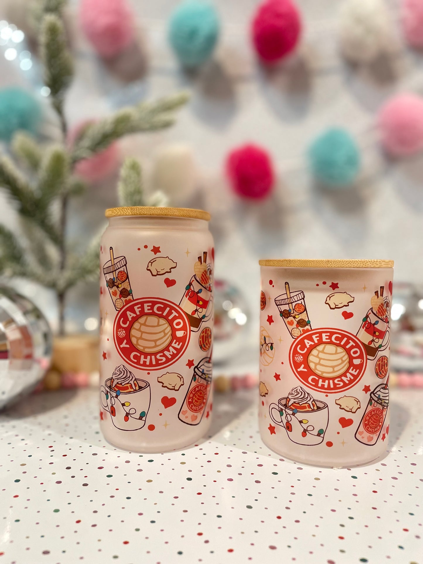 Tumbler Libbey Cup-Holiday Cafecito y Chisme