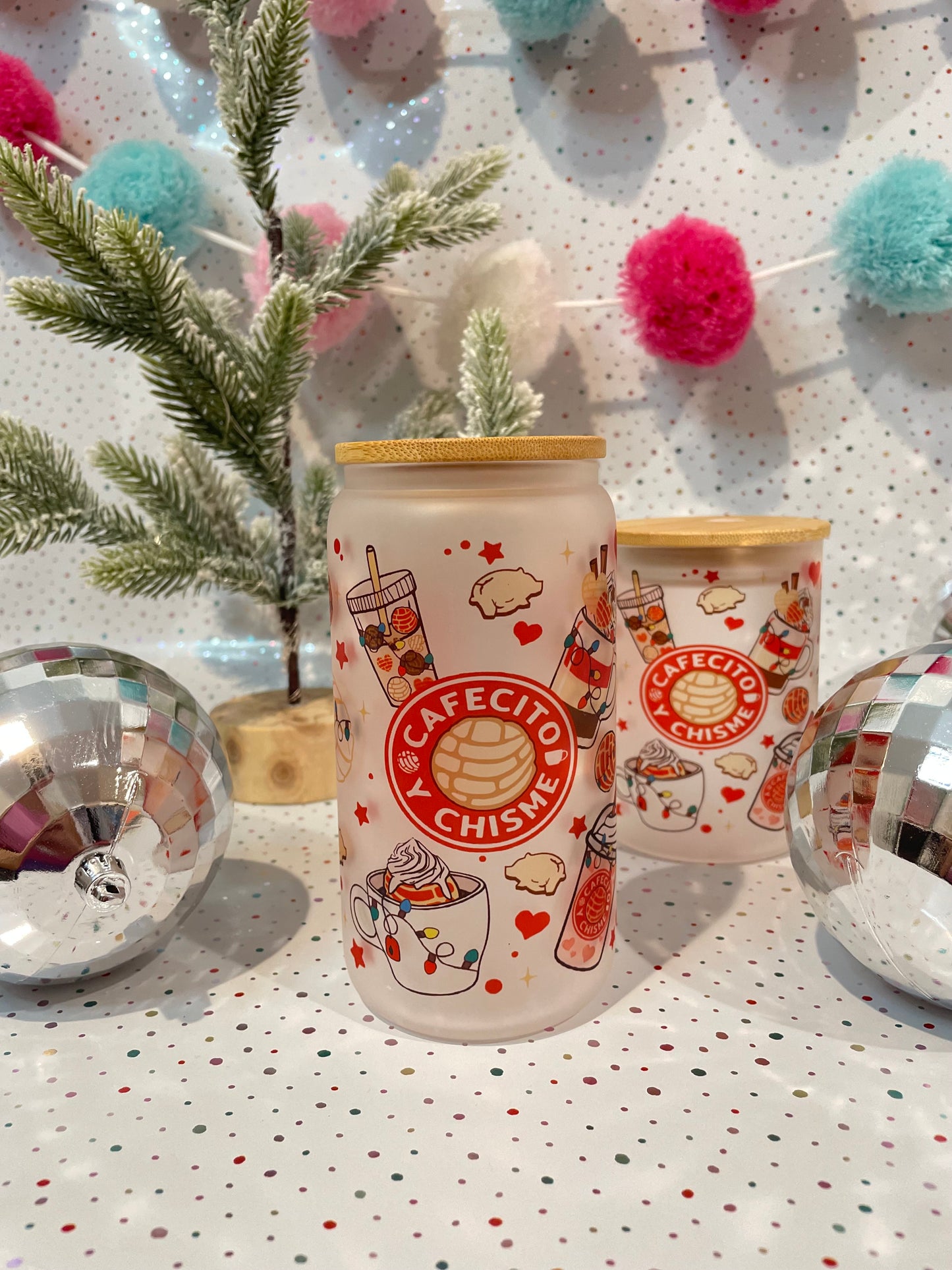 Tumbler Libbey Cup-Holiday Cafecito y Chisme