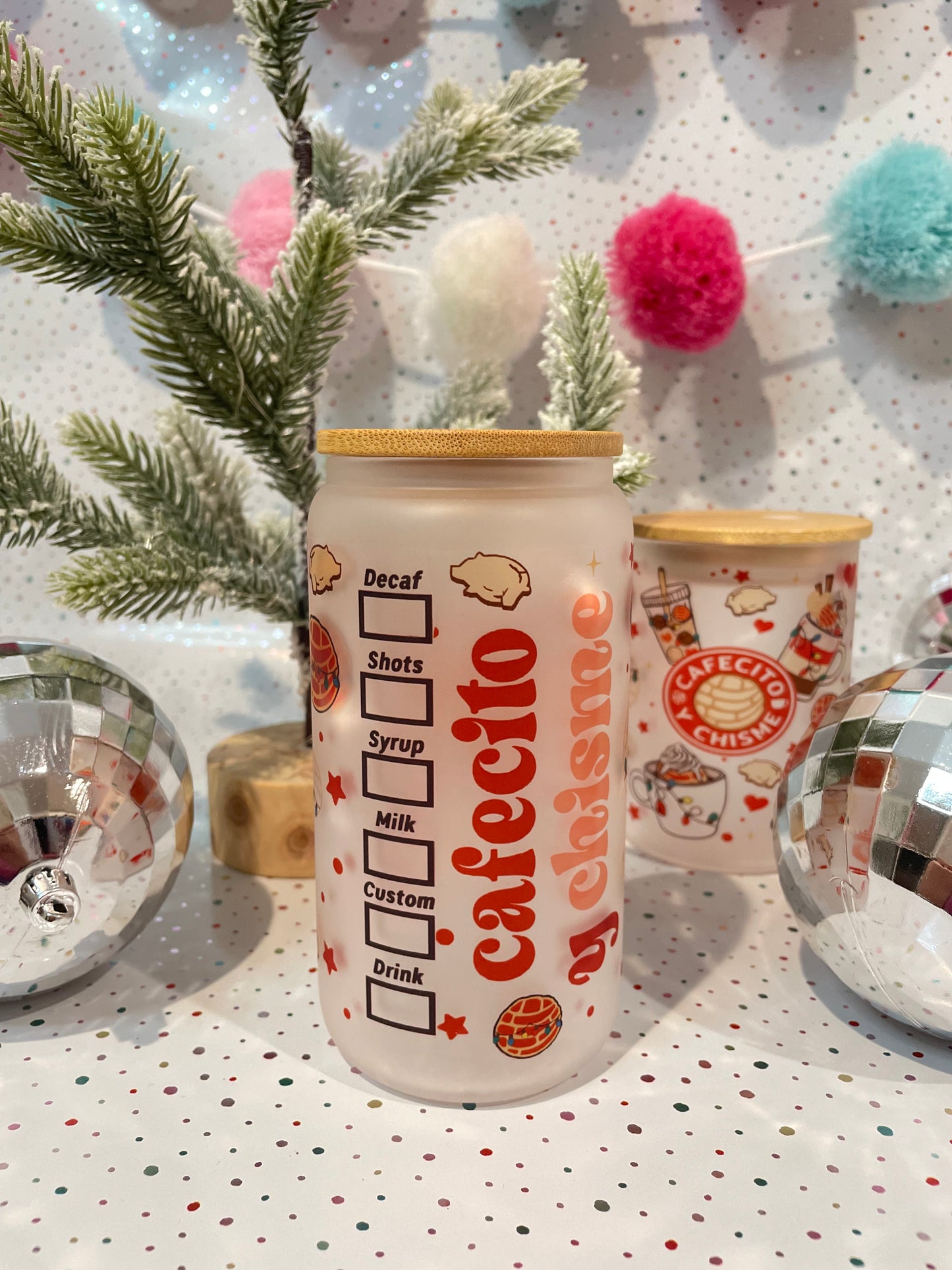 Tumbler Libbey Cup-Holiday Cafecito y Chisme