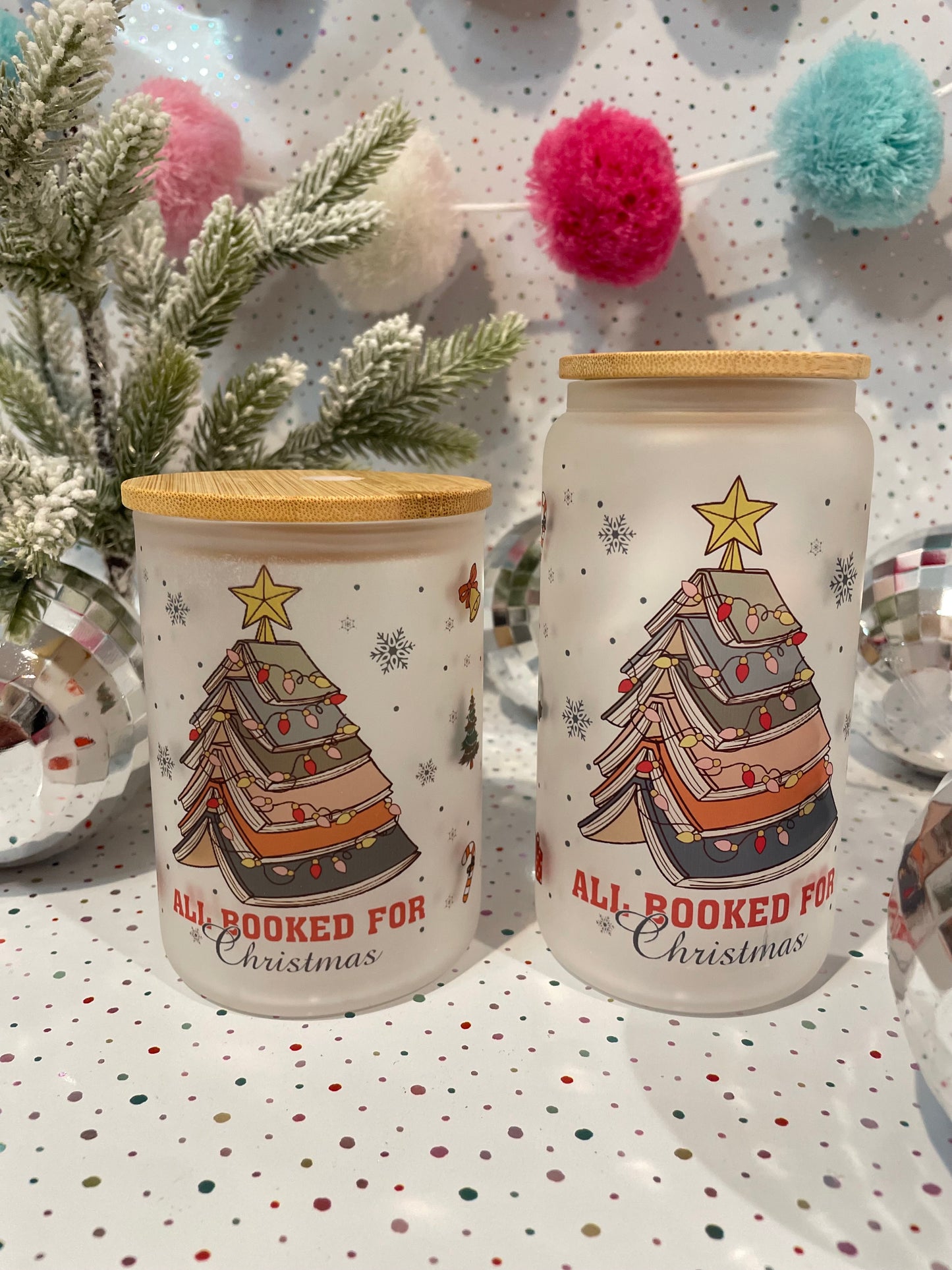 Tumbler Libbey Cup-All Booked for Christmas