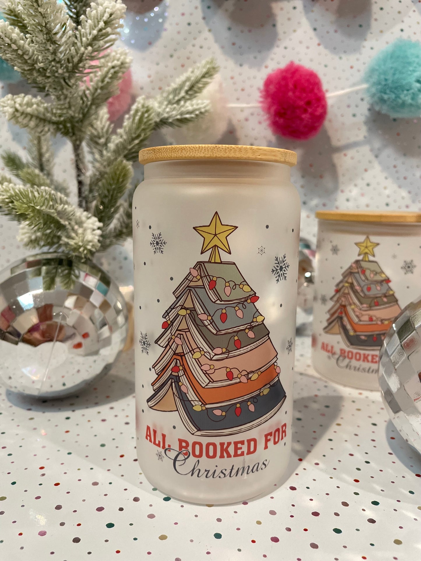 Tumbler Libbey Cup-All Booked for Christmas