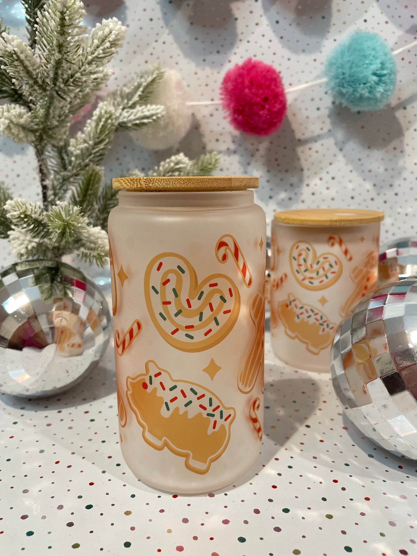 Tumbler Libbey Cup- Holiday Pan con dulce Conchitas