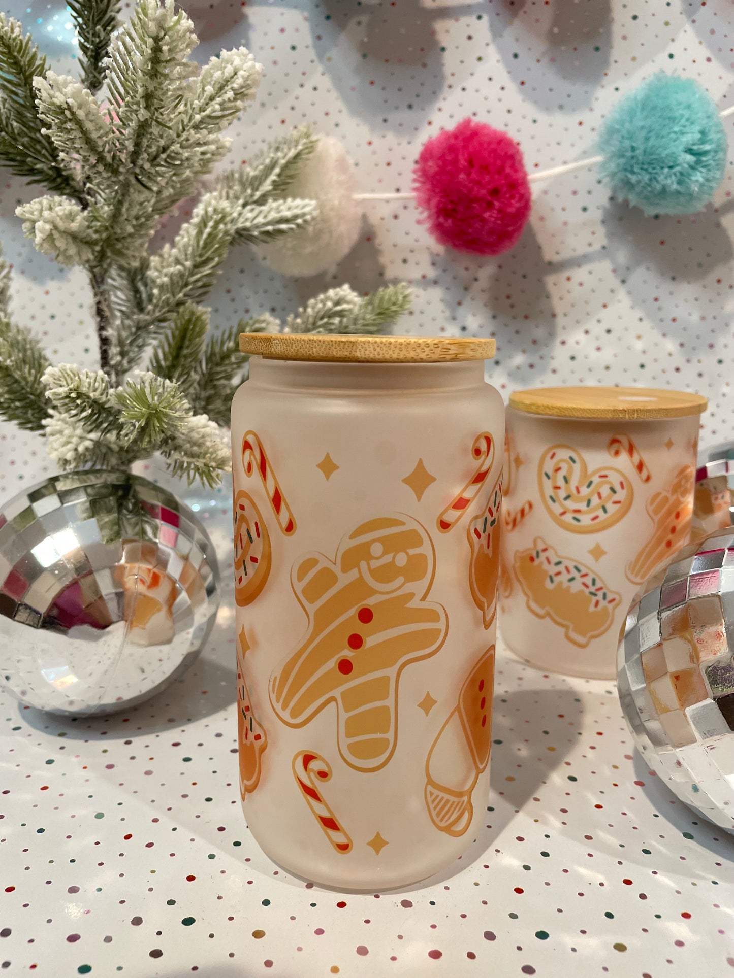 Tumbler Libbey Cup- Holiday Pan con dulce Conchitas