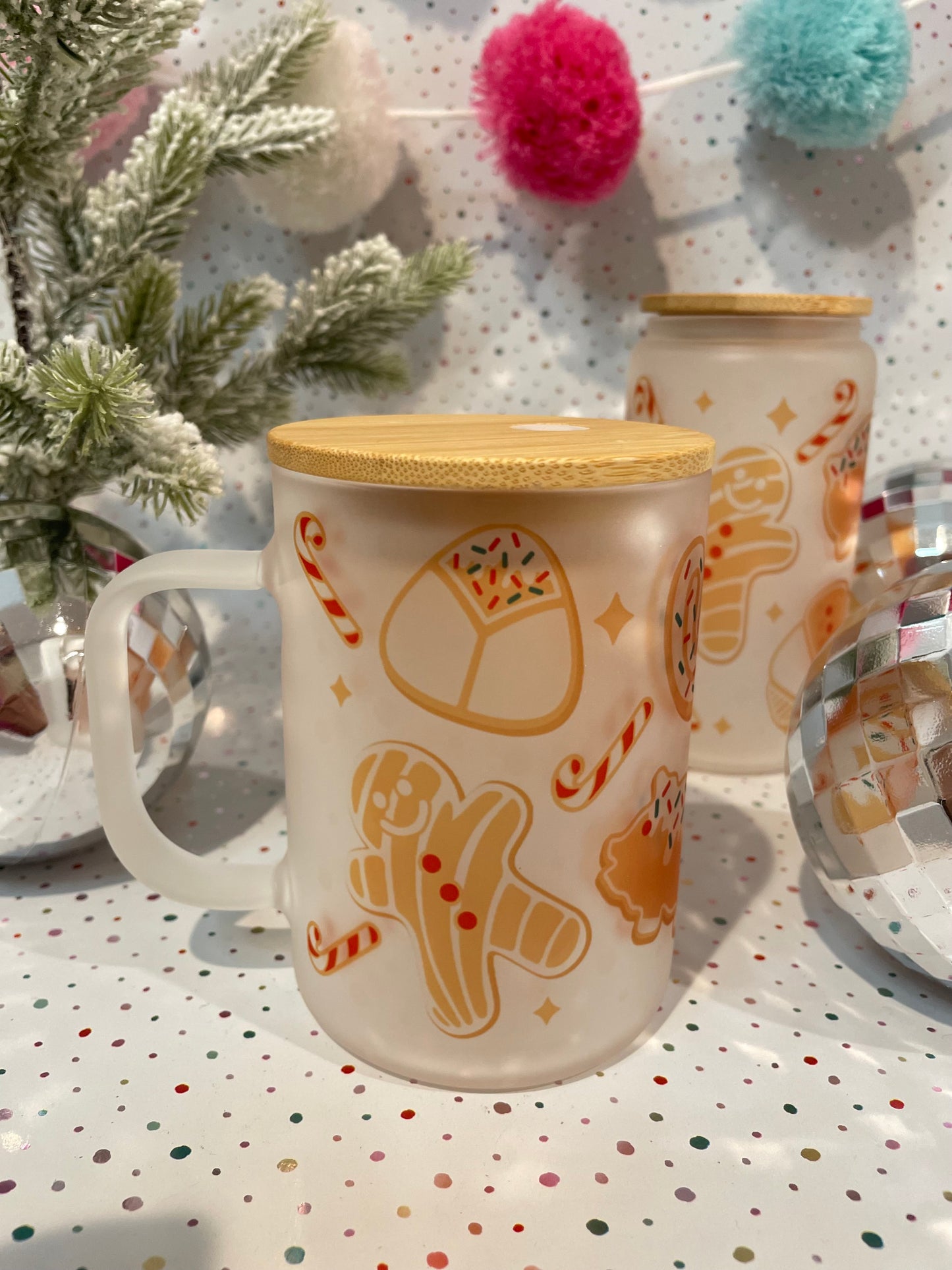 Tumbler Libbey Cup- Holiday Pan con dulce Conchitas