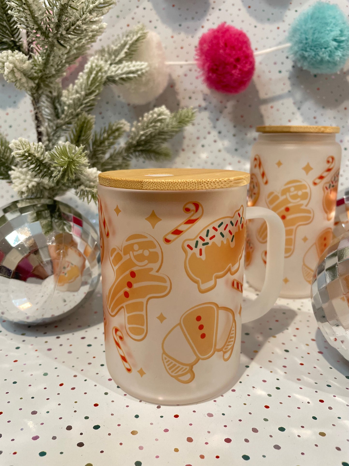 Tumbler Libbey Cup- Holiday Pan con dulce Conchitas