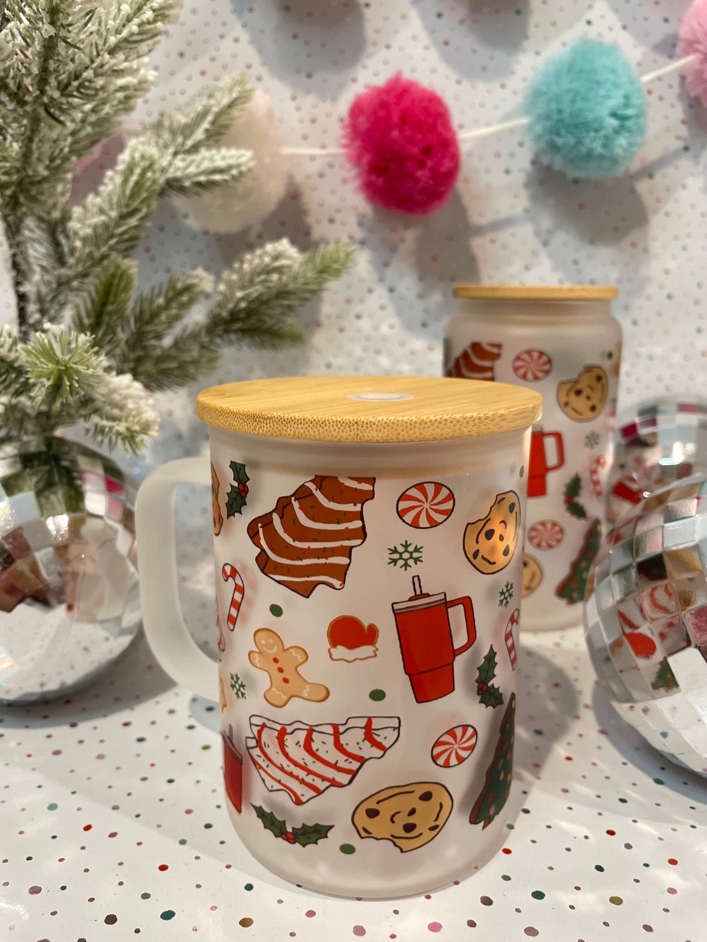 Tumbler Libbey Cup- Holiday Snack-ies