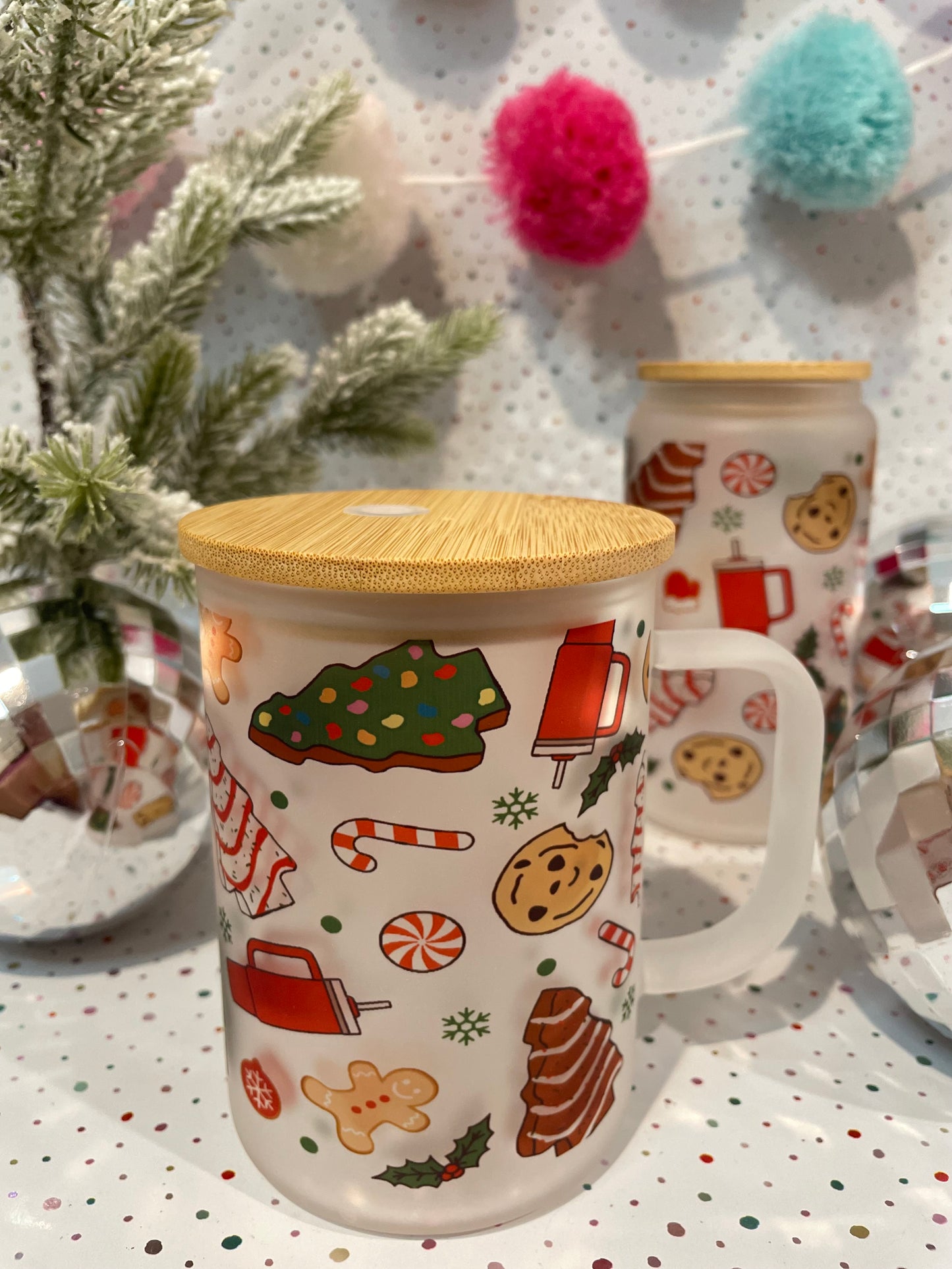 Tumbler Libbey Cup- Holiday Snack-ies