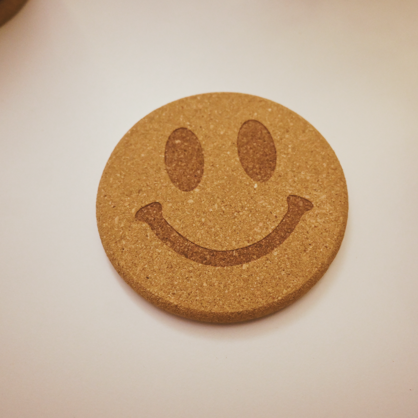 Cork Drink Coasters - Smiley Face Coaster, Flower Coaster