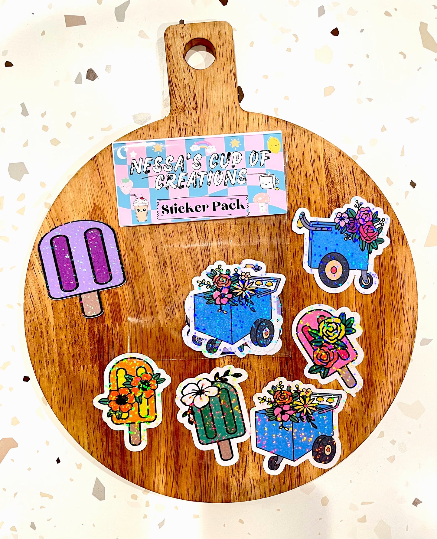 Nessa's Sticker Pack - Paletero Ice cream cart
