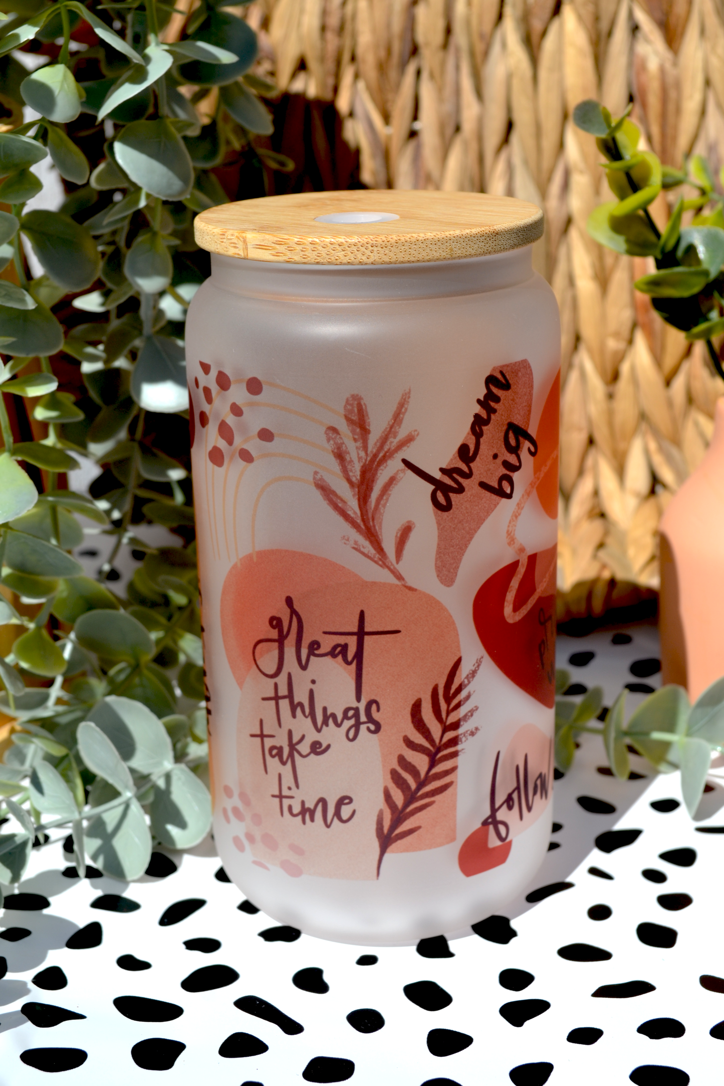 Custom/Personalized Cup - Mug/Libbey Cup/Glass - Boho Neutral Affirmations Cup