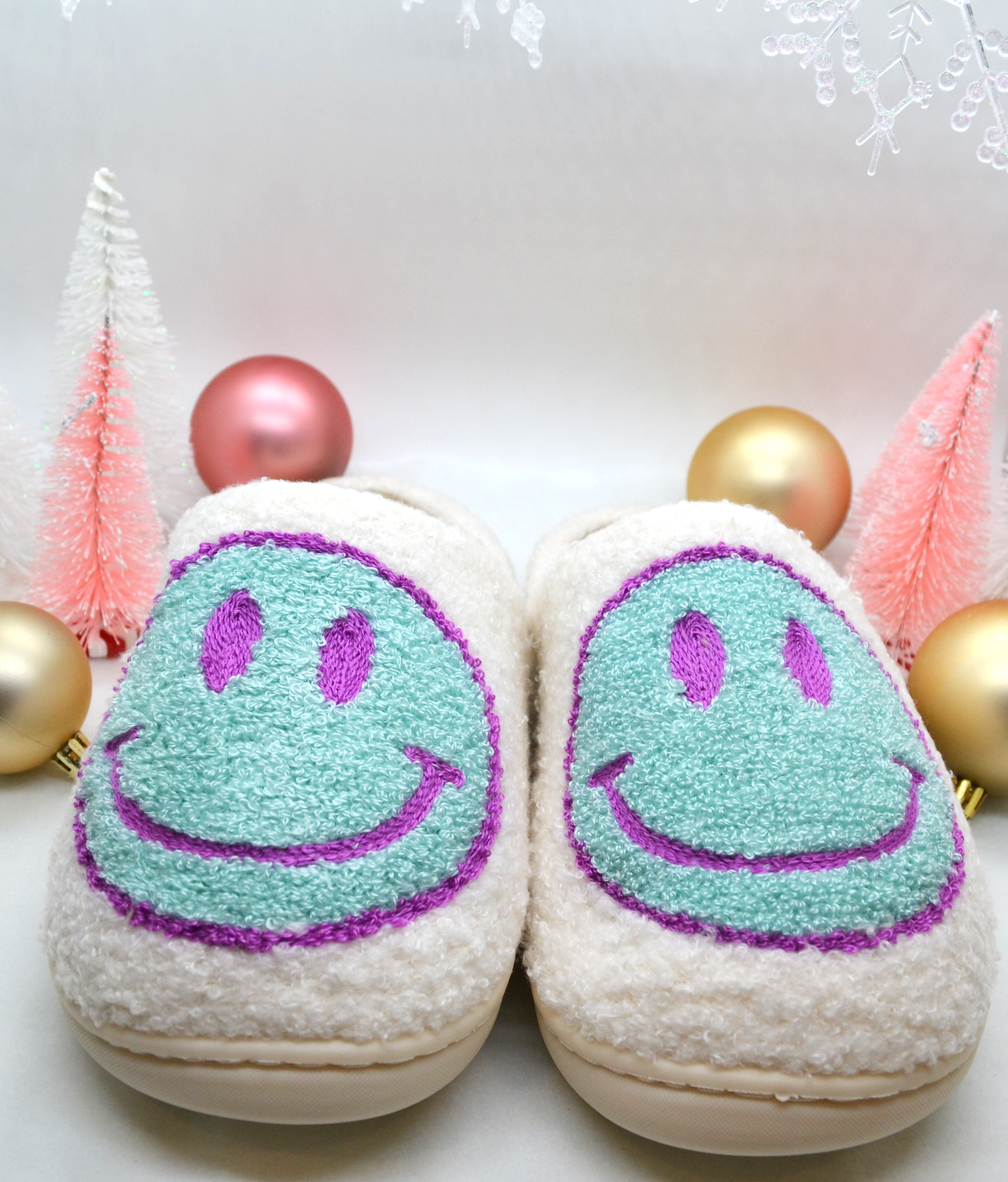Cozy Slipper- Smiley Blue Purple