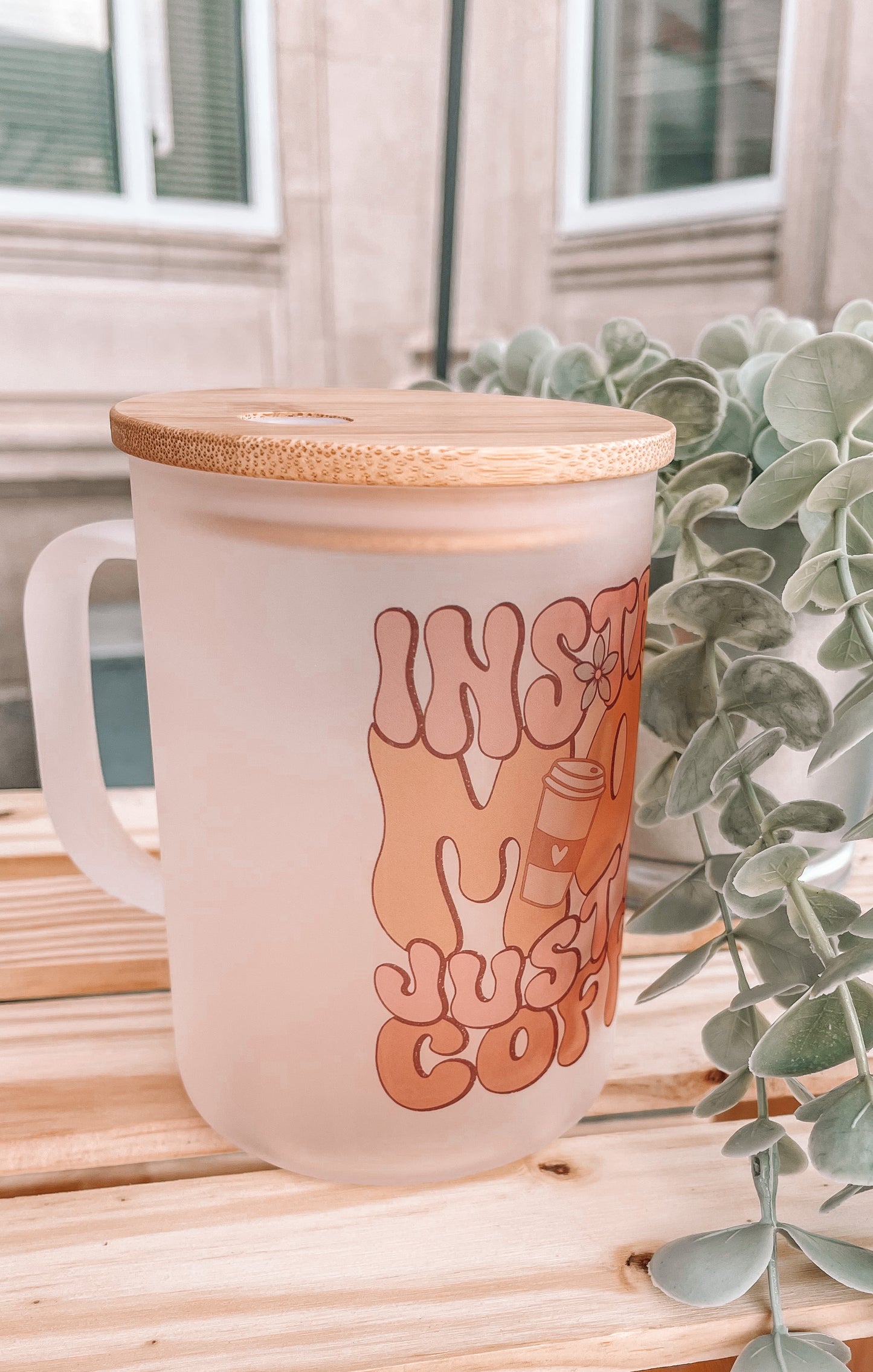 Custom/Personalized Libbey Cup- Instant Mom Just Add Coffee