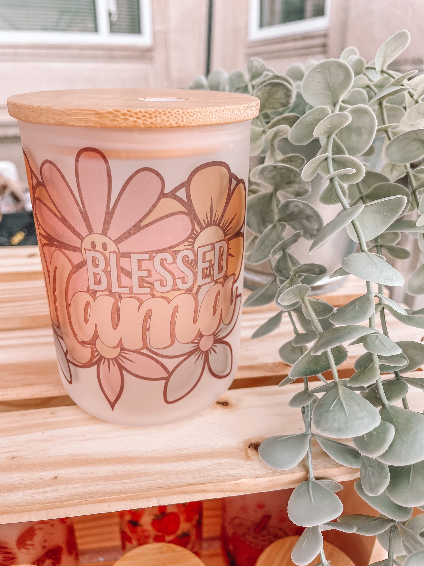 Custom/Personalized Libbey Cup- Blessed Mama