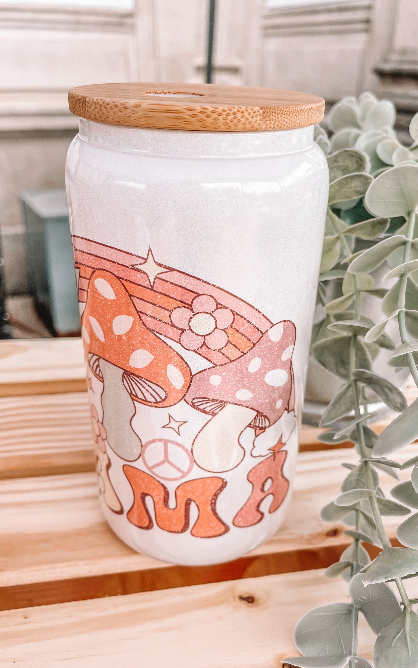 Custom/Personalized Libbey Cup- Mushroom Mama