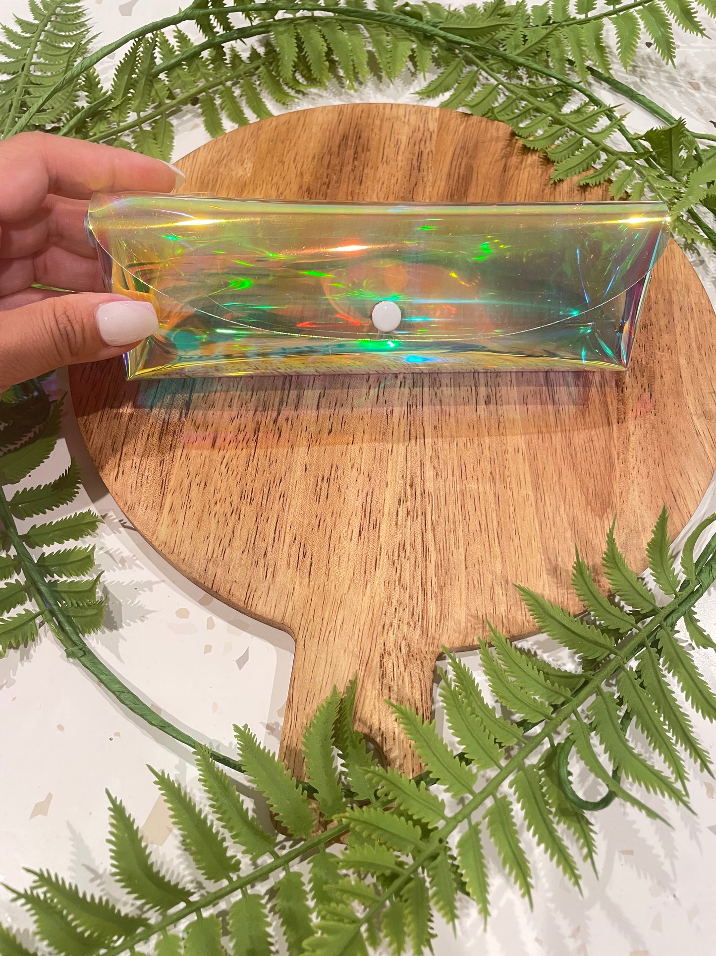 New Arrival- Holographic Pencil Pouch - Mini Makeup pouch