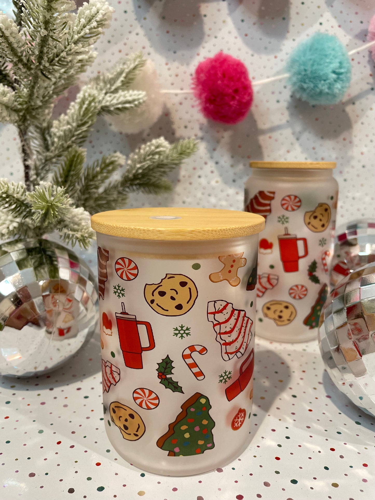 Tumbler Libbey Cup- Holiday Snack-ies