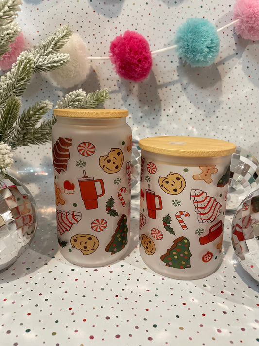 Tumbler Libbey Cup- Holiday Snack-ies
