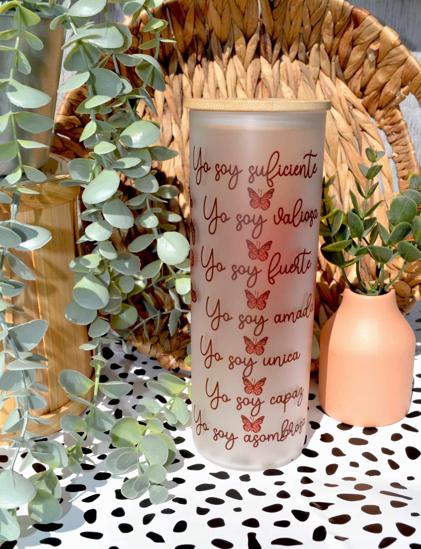 Custom/Personalized Cup - Mug/Libbey Cup/Glass - Flower Lady Drink More Water Motivator Cup