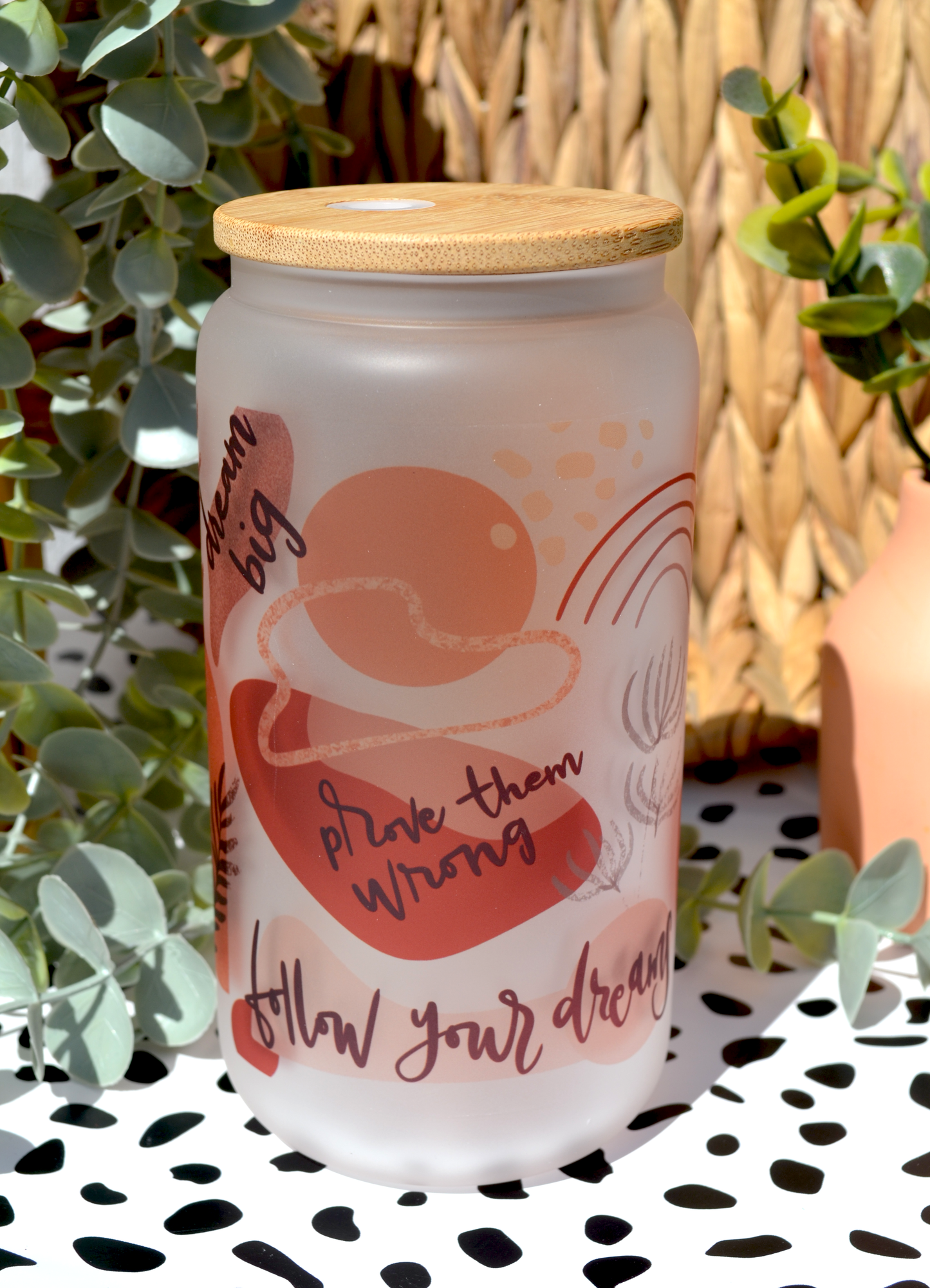 Custom/Personalized Cup - Mug/Libbey Cup/Glass - Boho Neutral Affirmations Cup