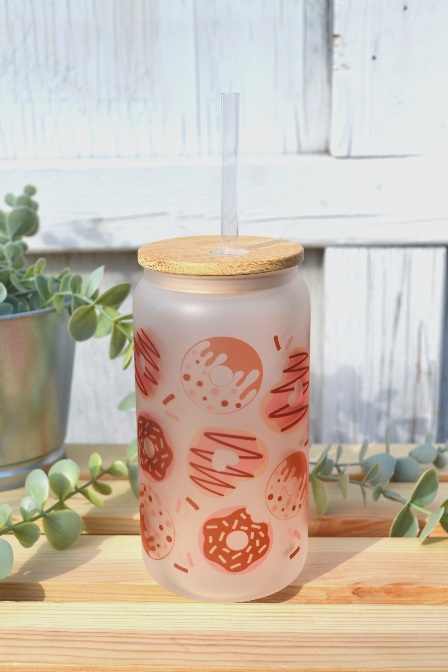 16 oz Libbey - Sprinkled Doughnuts Frosted