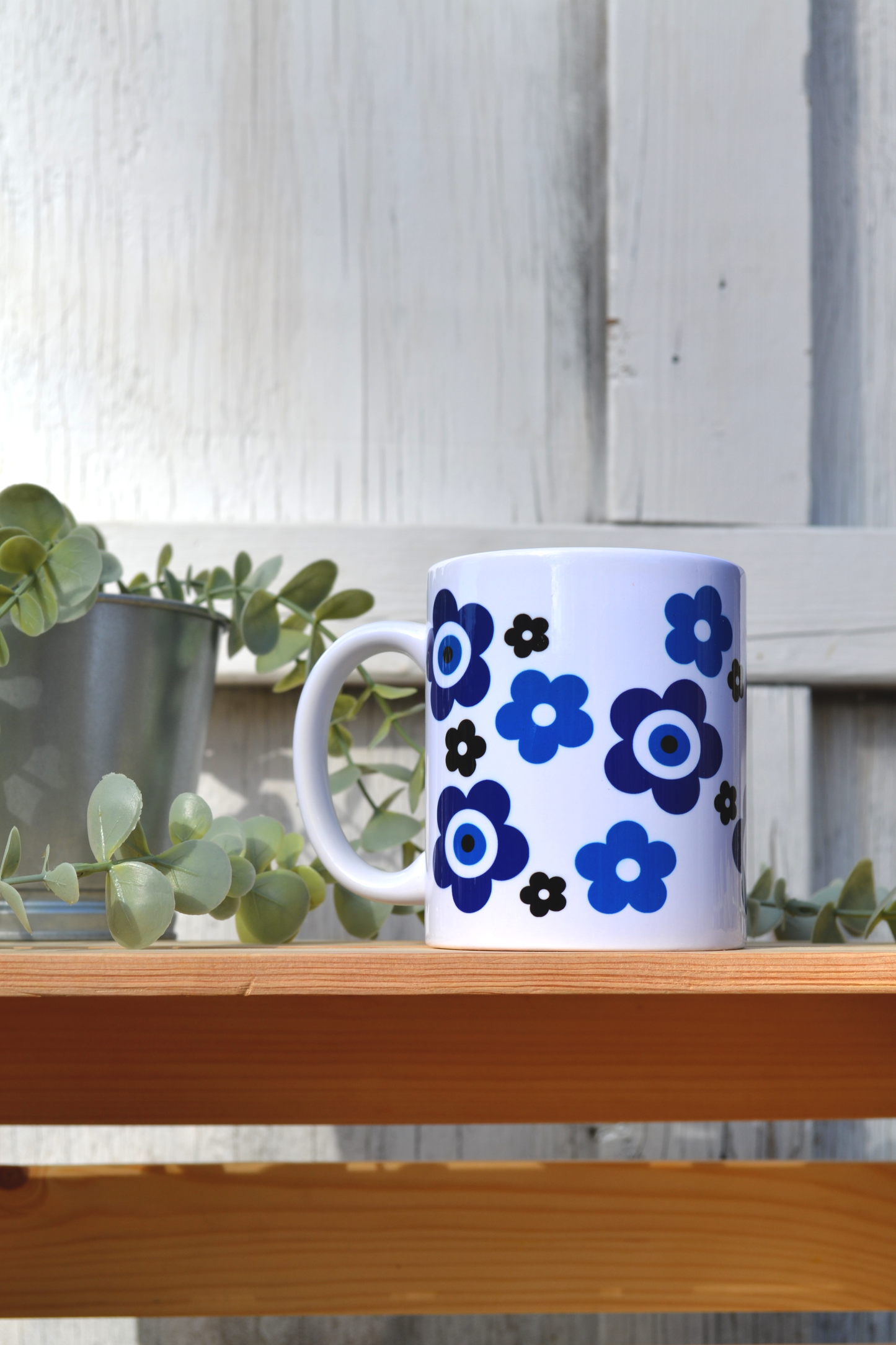 11oz Mug-  Evil Eye Flowers