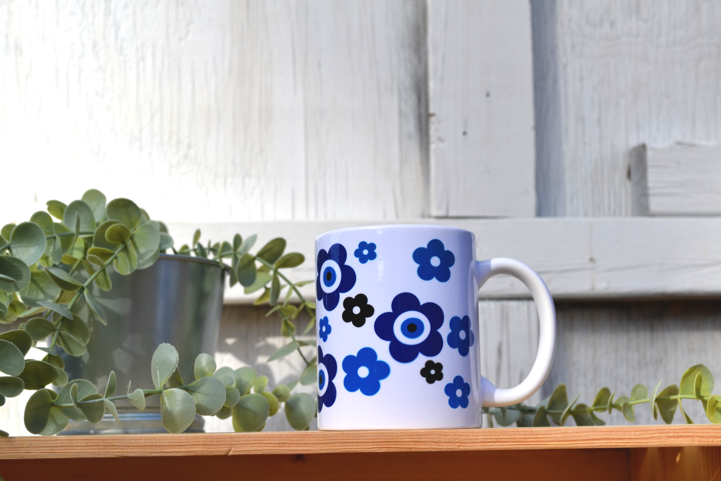 11oz Mug-  Evil Eye Flowers